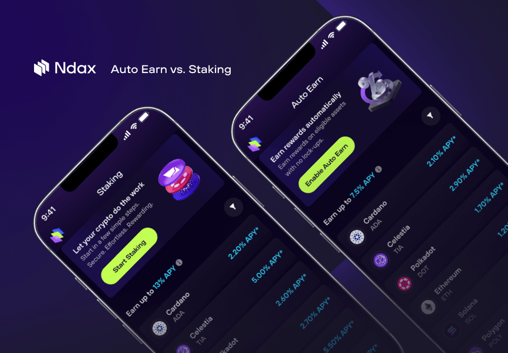Auto Earn vs. staking on Ndax: What’s the difference?