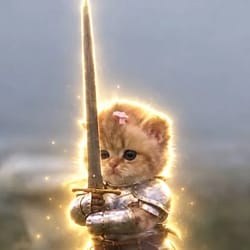 cat wif sword